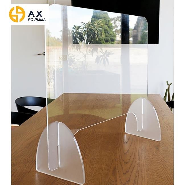 Transparent 20mm Polystyrene Desk Sneeze Guards